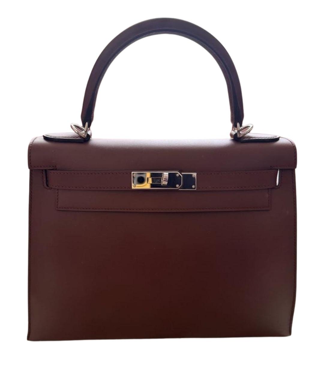 HERMES Коричневая кожаная сумка тоут, фото 1