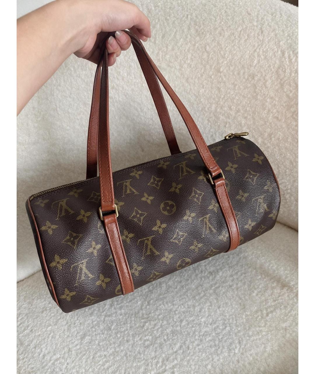 LOUIS VUITTON Коричневая сумка через плечо из канвы, фото 3