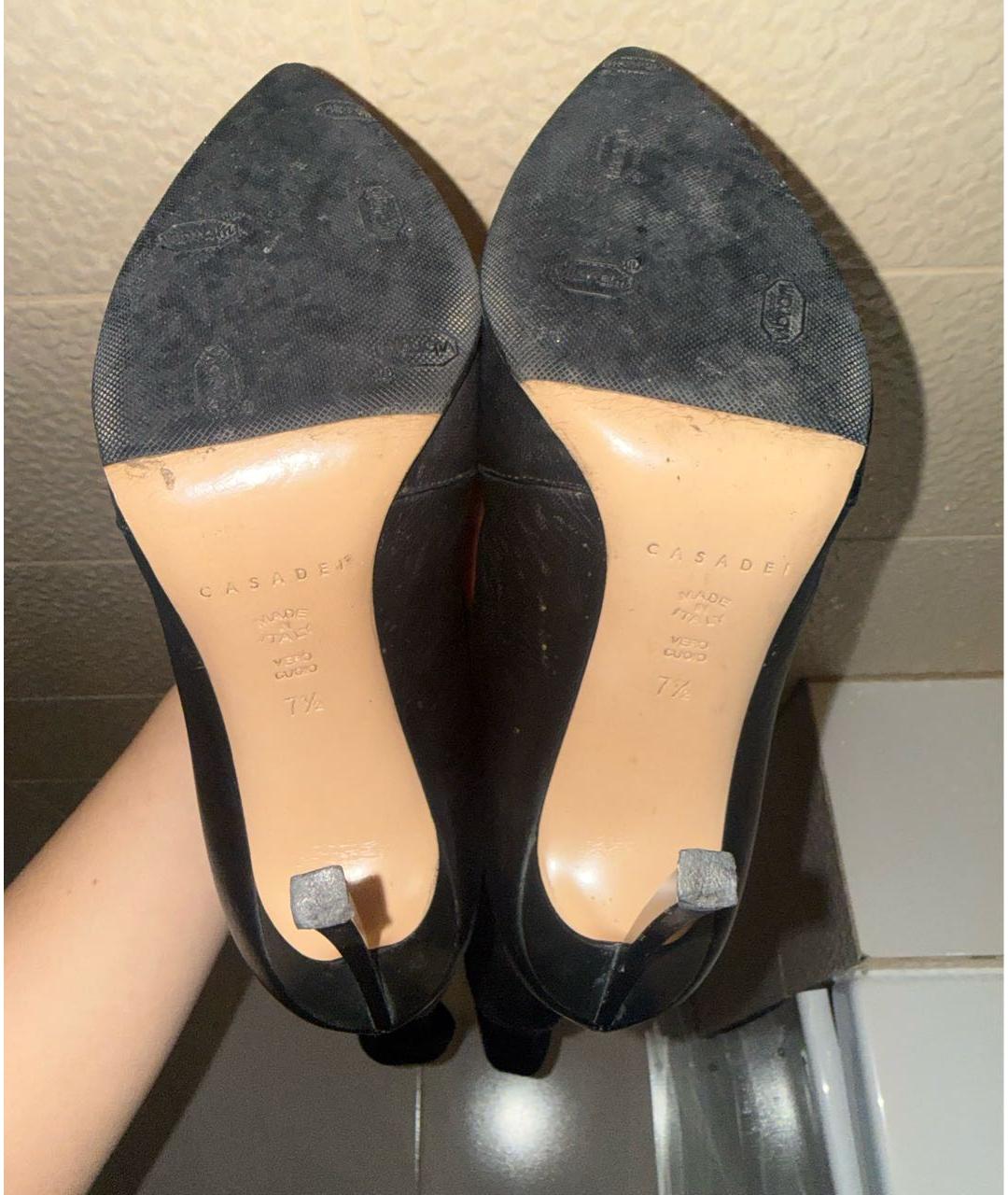CASADEI Черные кожаные ботфорты, фото 5