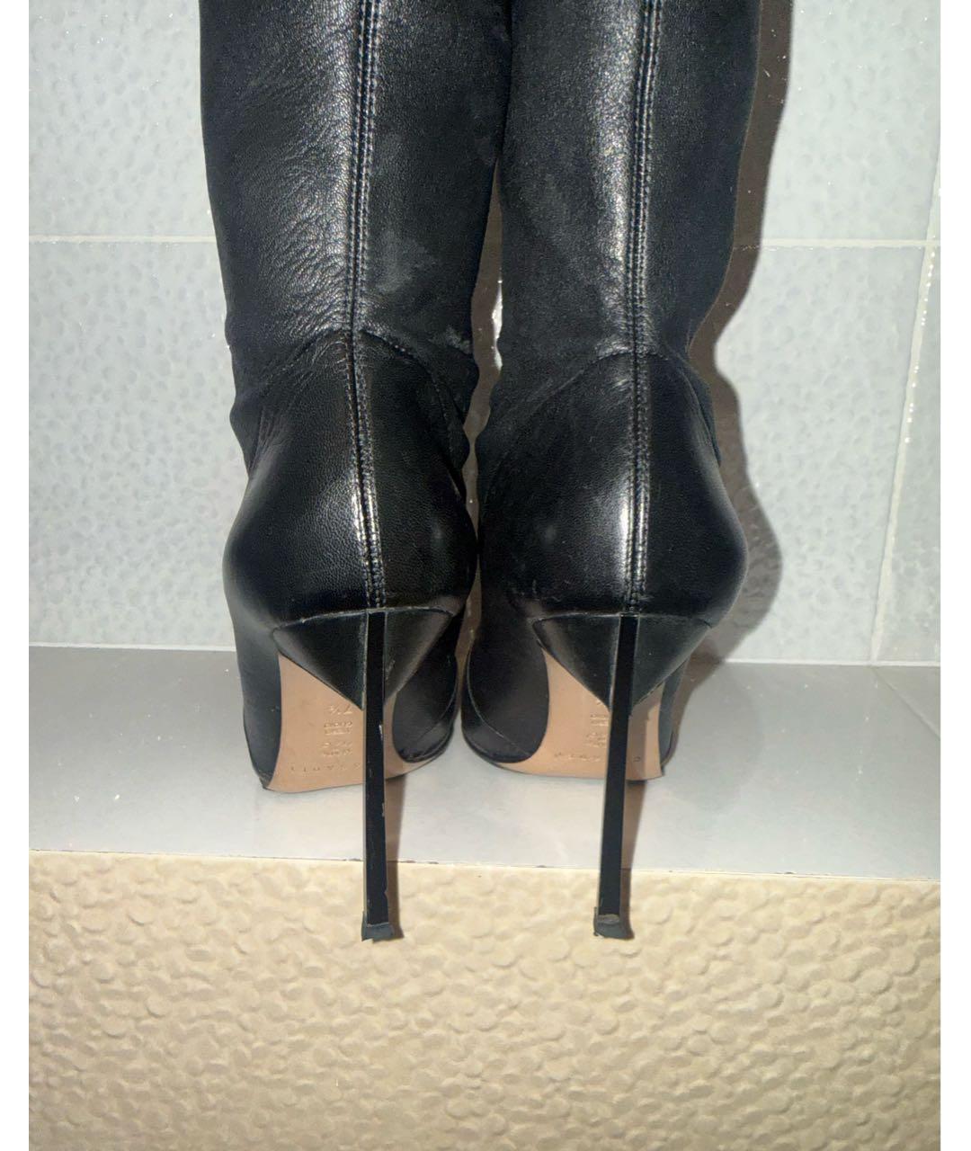 CASADEI Черные кожаные ботфорты, фото 4