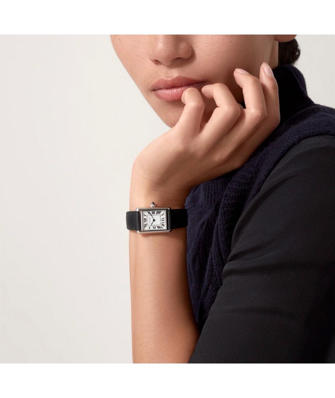 CARTIER Черные часы, фото 4
