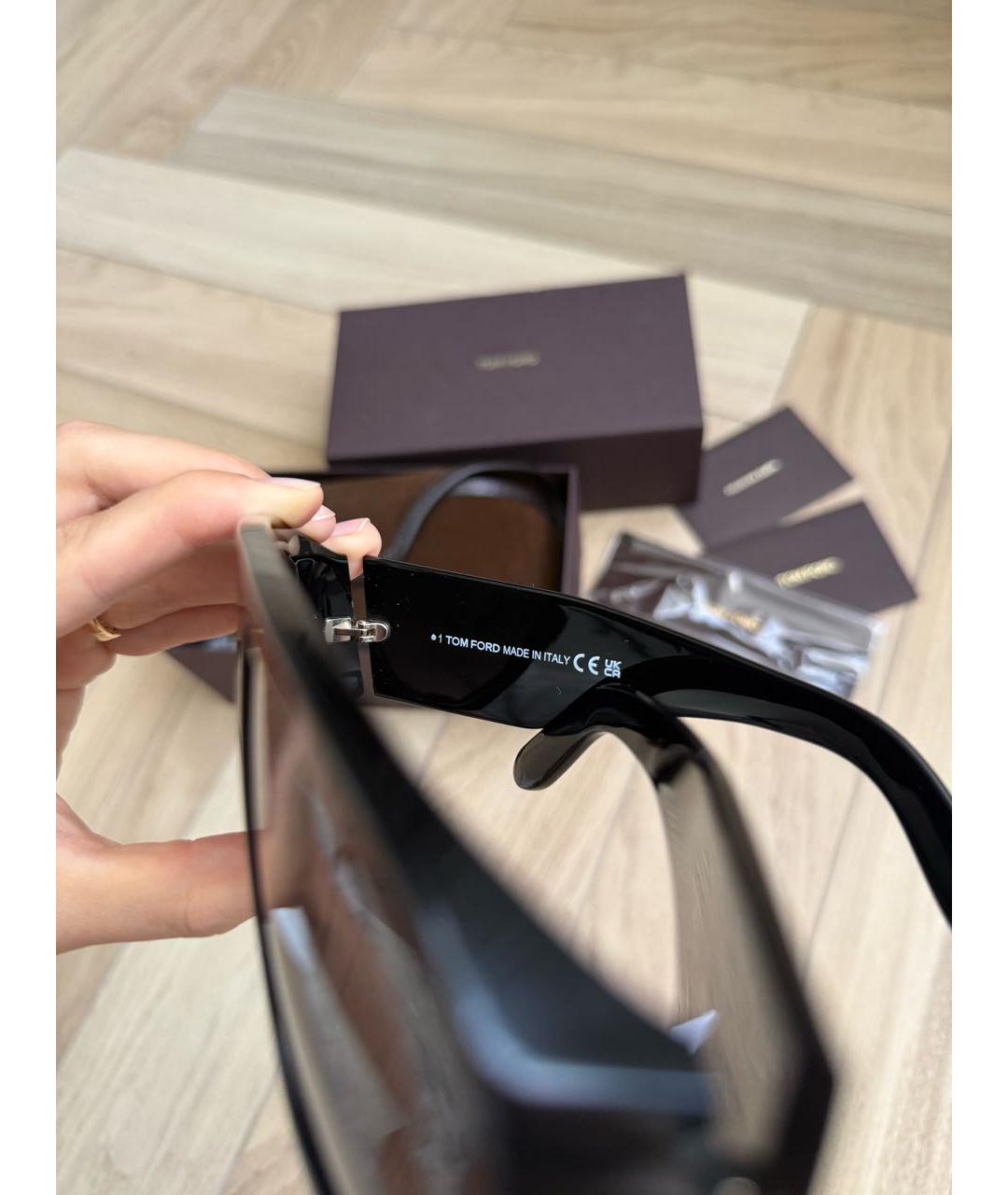 TOM FORD Черные металлические солнцезащитные очки, фото 7