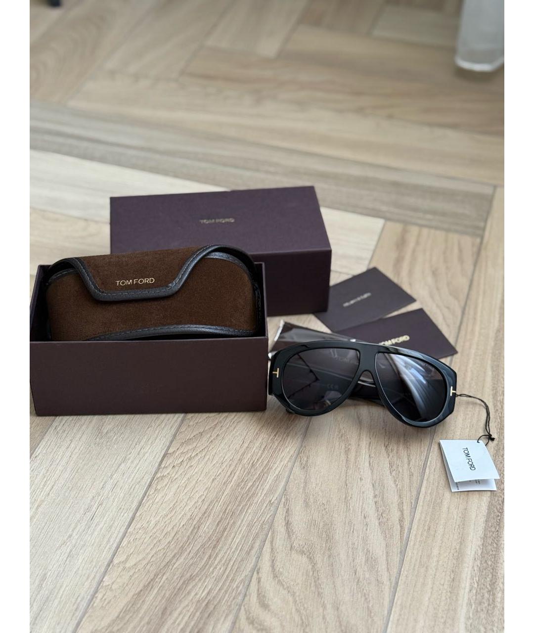 TOM FORD Черные металлические солнцезащитные очки, фото 2
