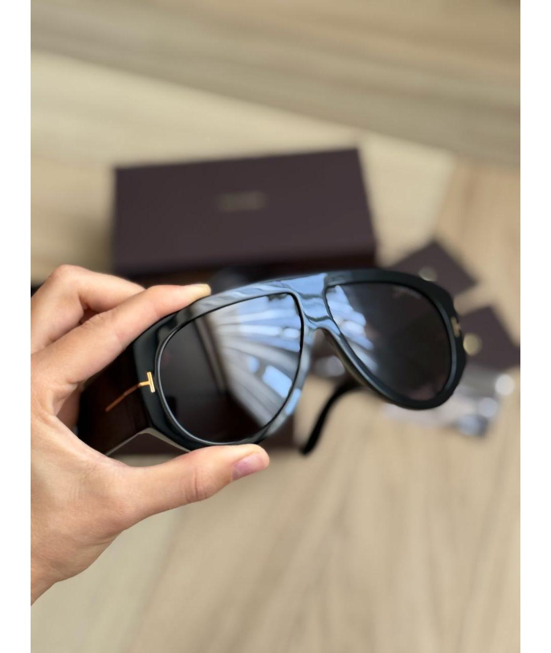 TOM FORD Черные металлические солнцезащитные очки, фото 5