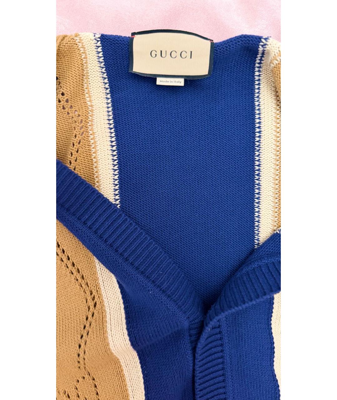 GUCCI Синий кардиган, фото 2