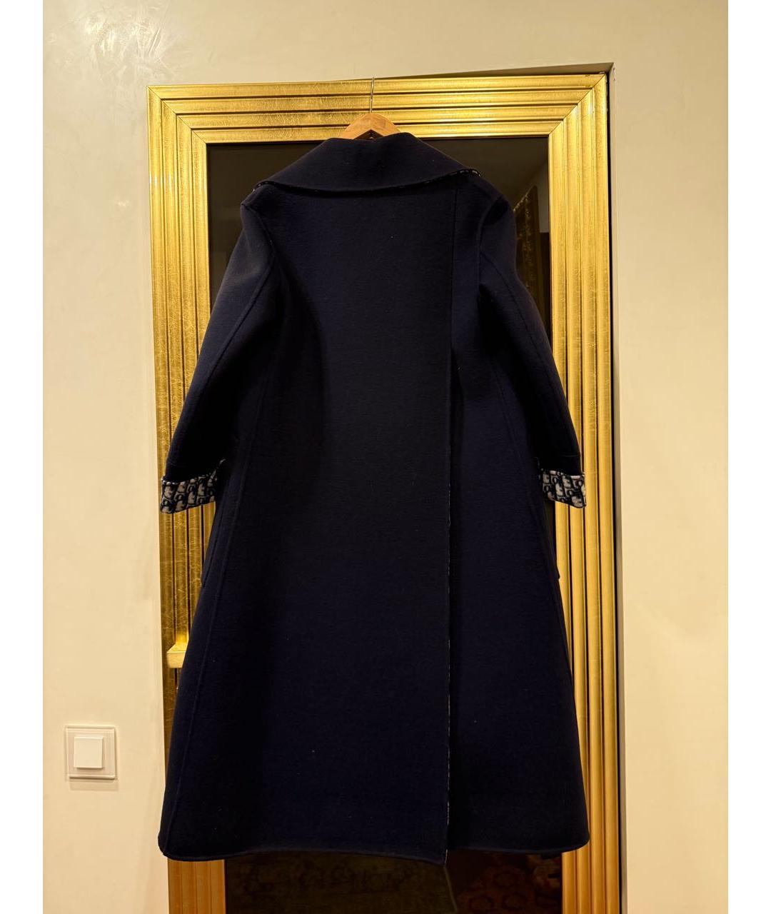 CHRISTIAN DIOR Темно-синее шерстяное пальто, фото 2