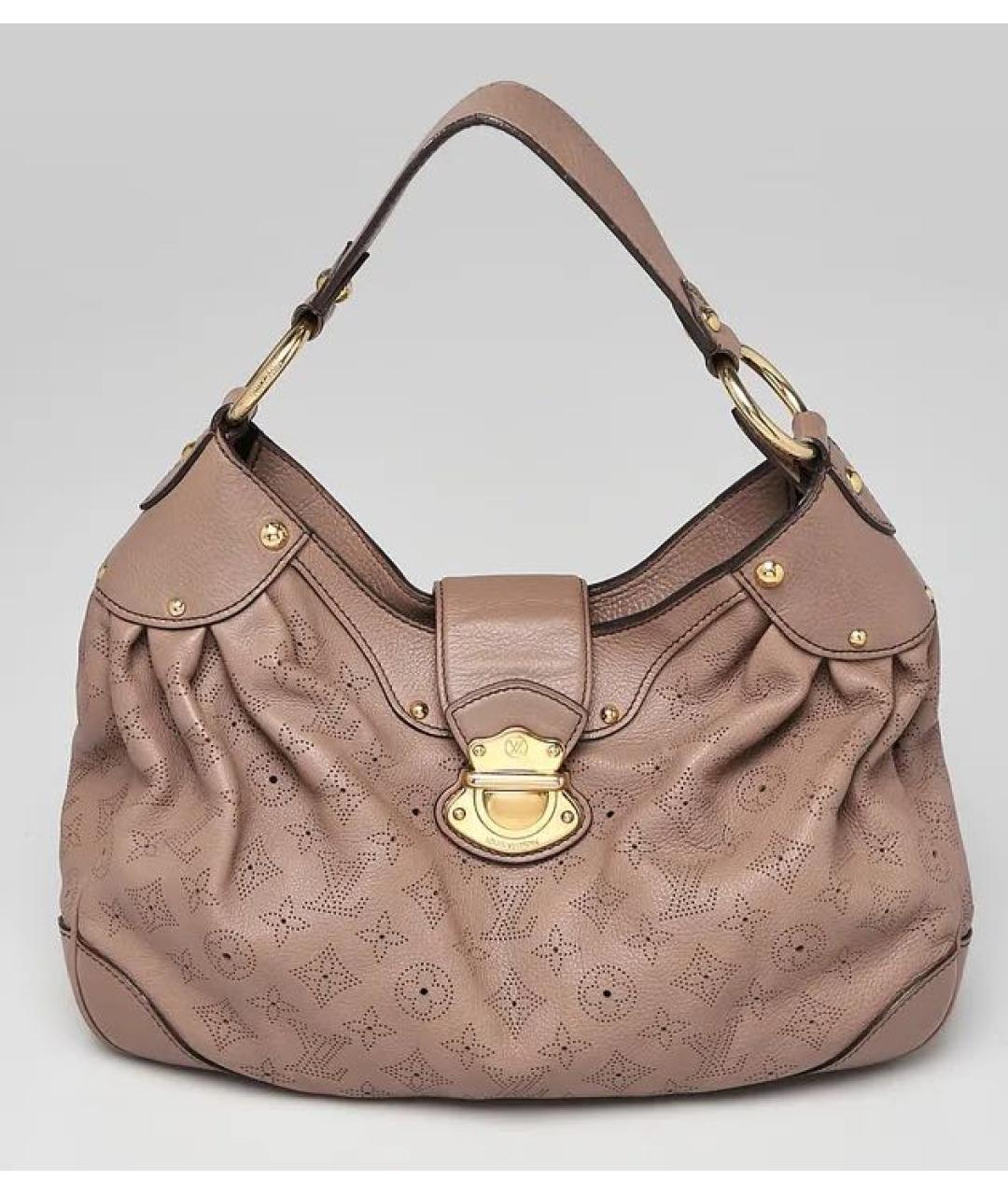 LOUIS VUITTON Бежевая кожаная сумка тоут, фото 9