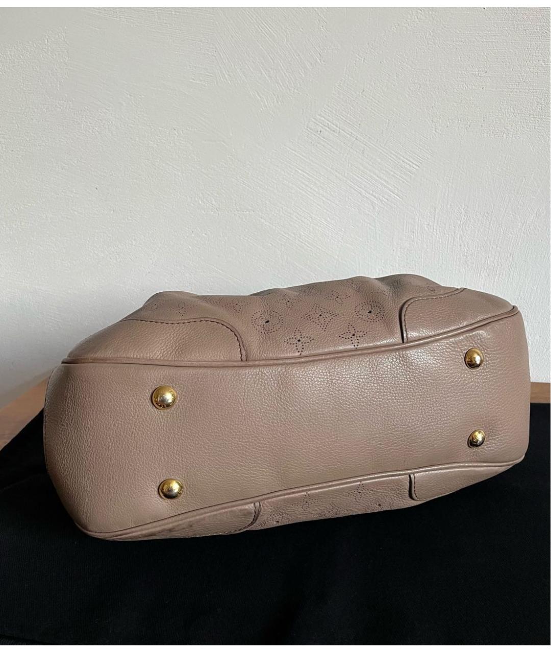 LOUIS VUITTON Бежевая кожаная сумка тоут, фото 6