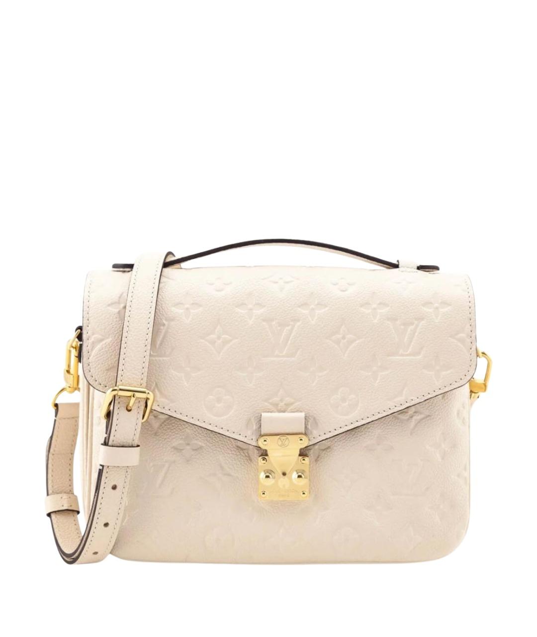 LOUIS VUITTON Бежевая кожаная сумка через плечо, фото 1