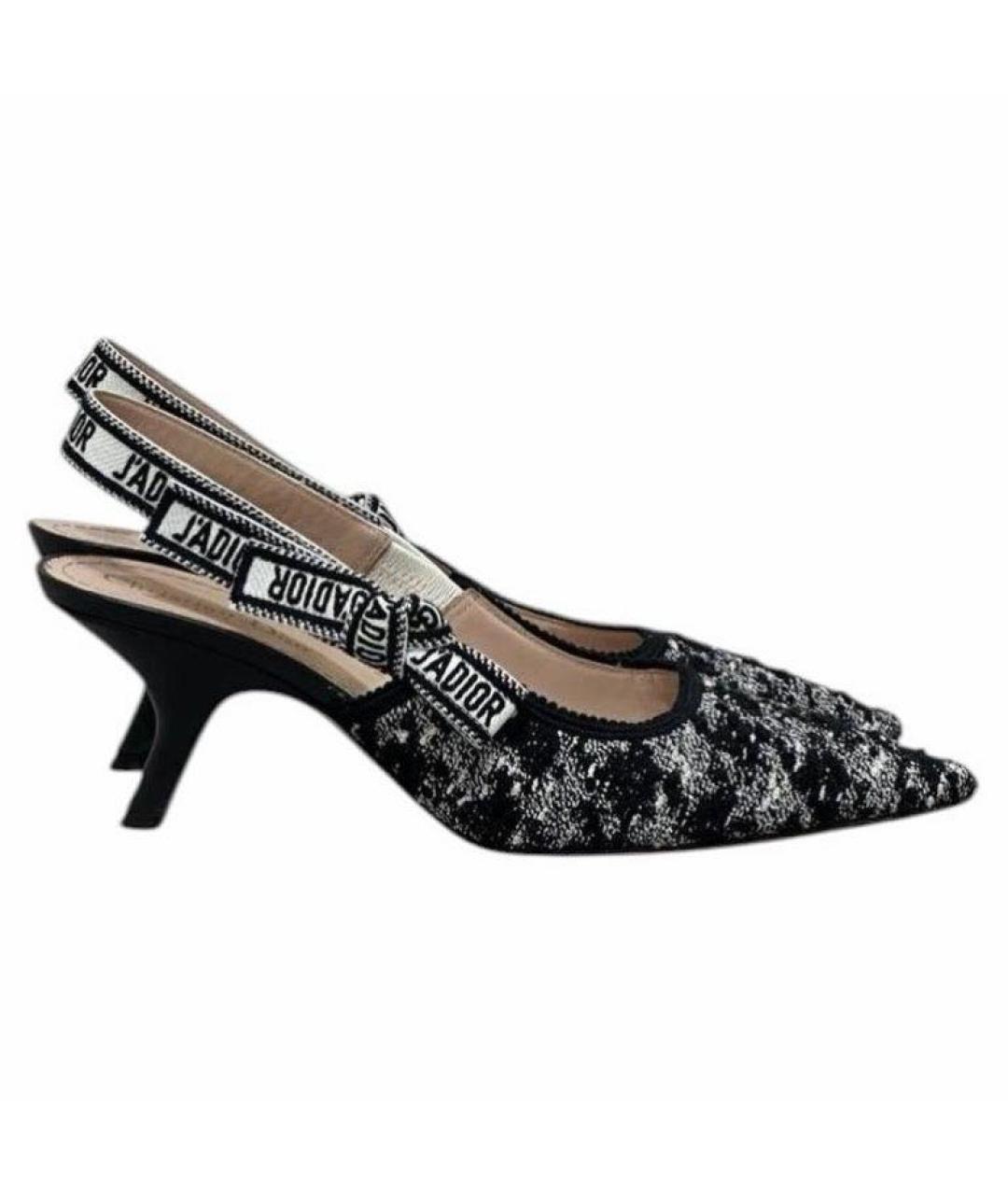 CHRISTIAN DIOR Темно-синие текстильные туфли, фото 6