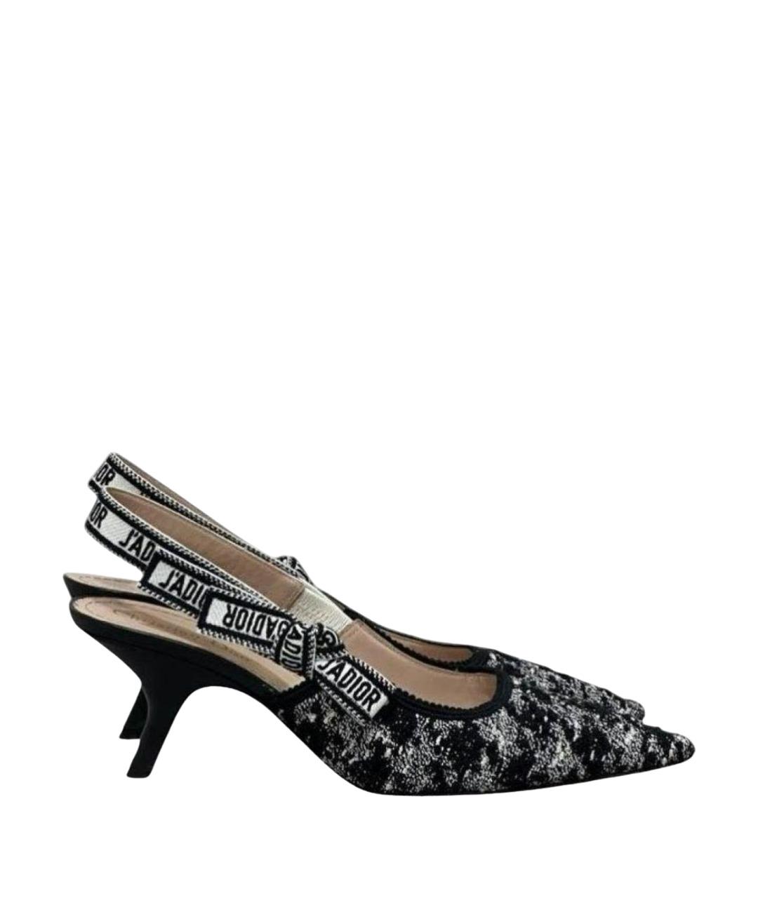 CHRISTIAN DIOR Темно-синие текстильные туфли, фото 7