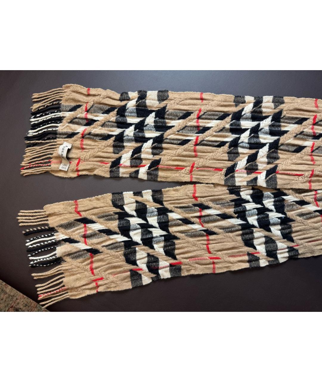 BURBERRY Бежевый кашемировый шарф, фото 5