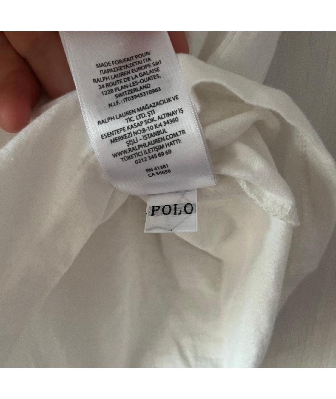 POLO RALPH LAUREN Белая хлопковая футболка, фото 7