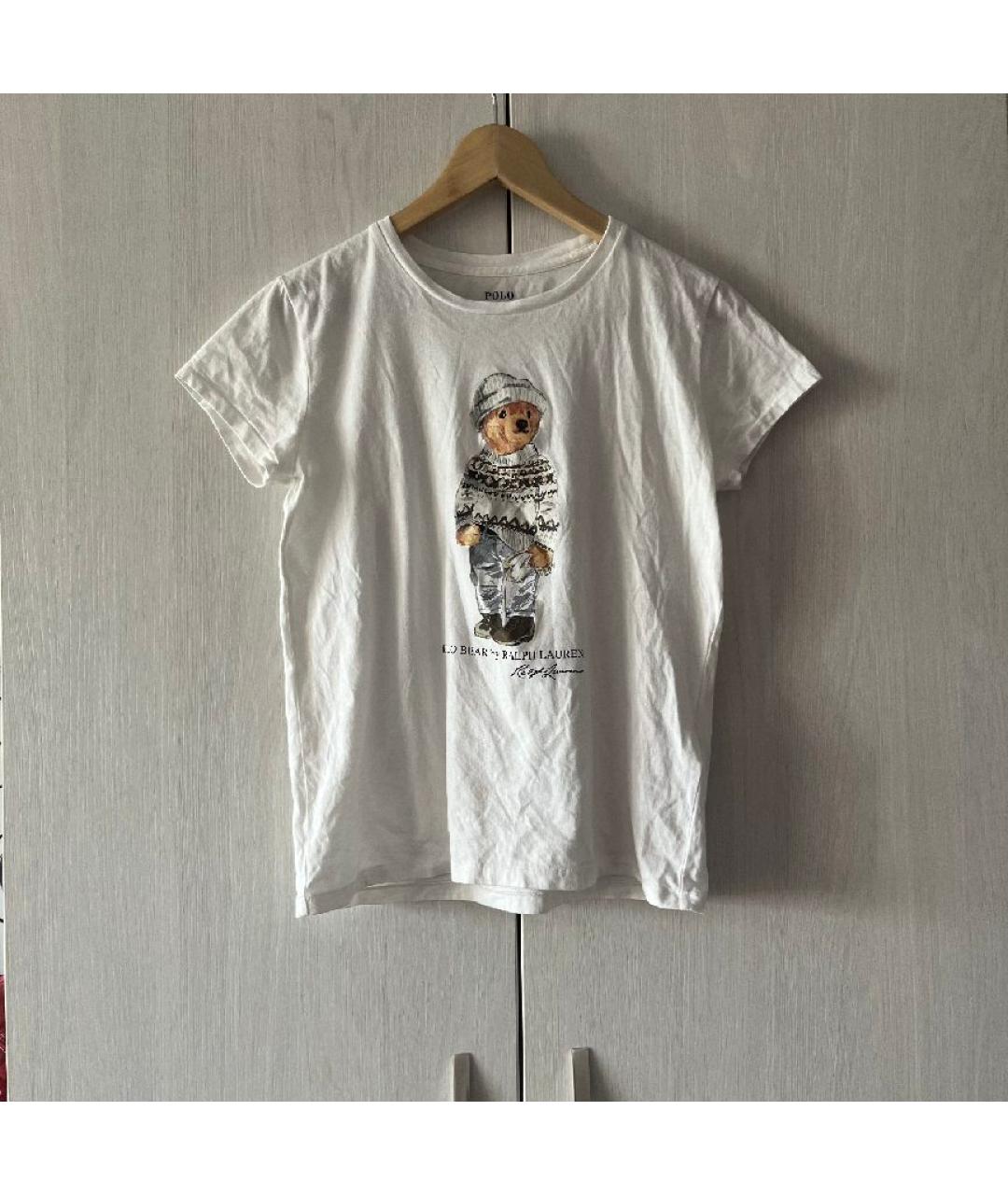POLO RALPH LAUREN Белая хлопковая футболка, фото 8