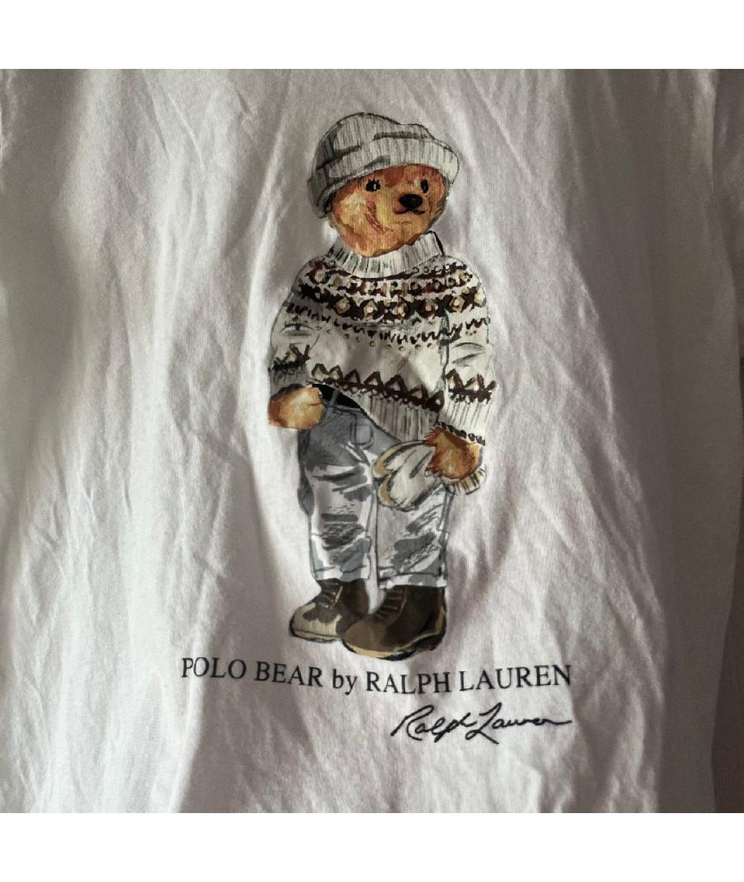 POLO RALPH LAUREN Белая хлопковая футболка, фото 4