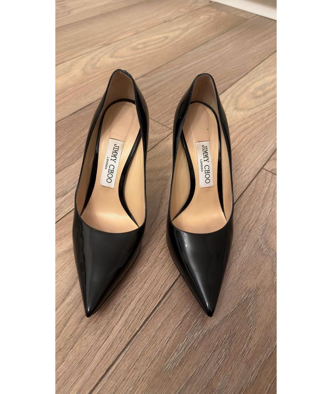 JIMMY CHOO Черные туфли из лакированной кожи, фото 2