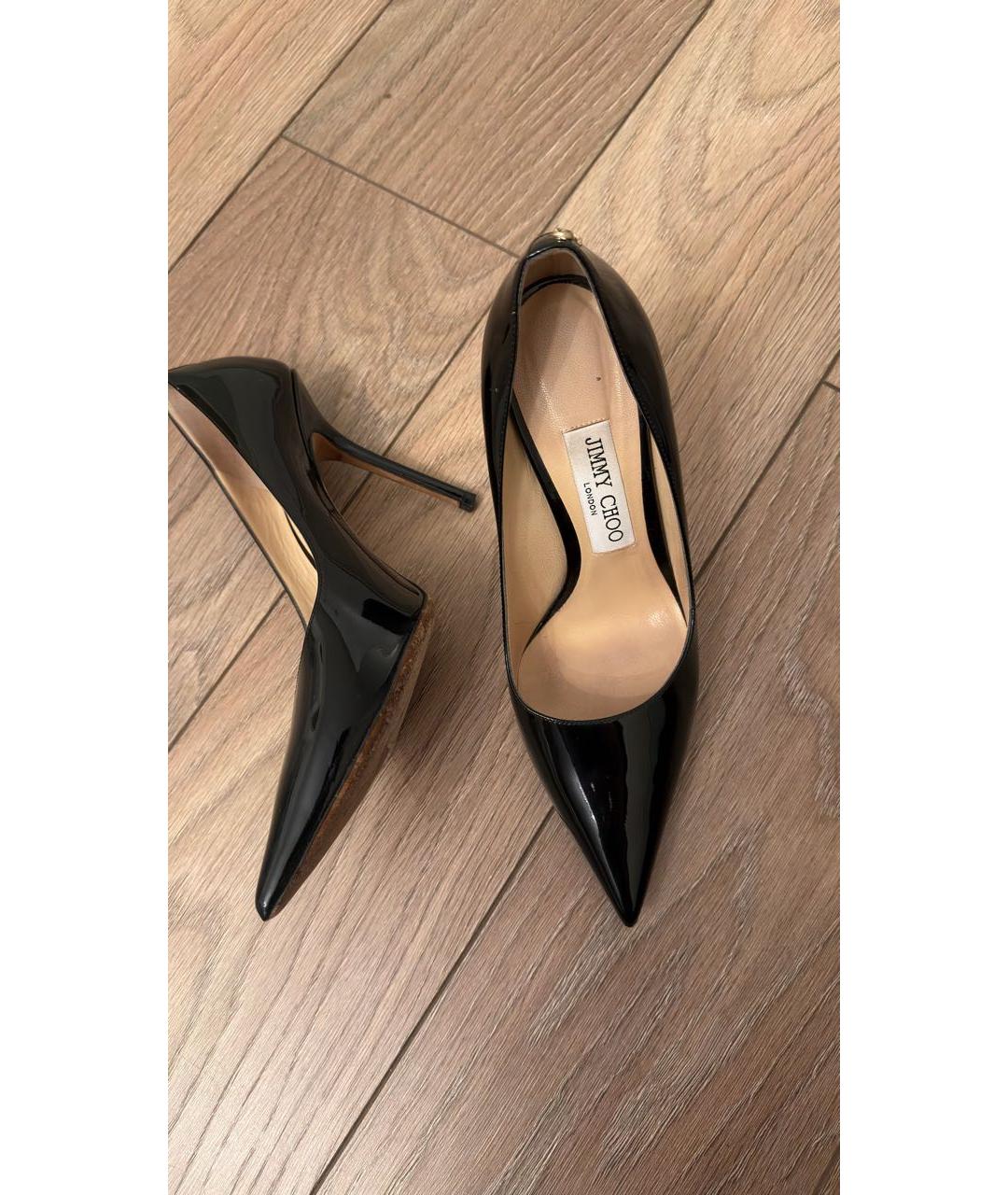 JIMMY CHOO Черные туфли из лакированной кожи, фото 8