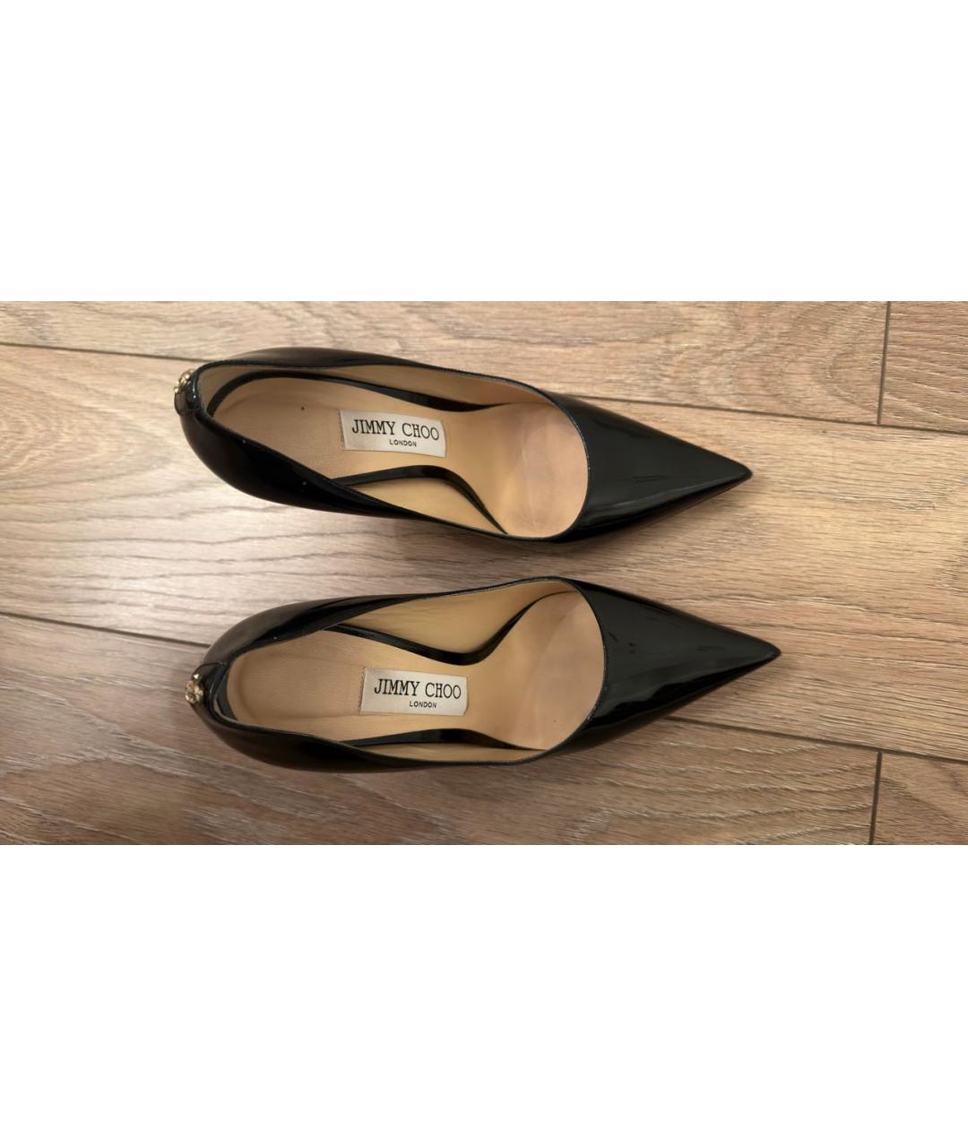 JIMMY CHOO Черные туфли из лакированной кожи, фото 3