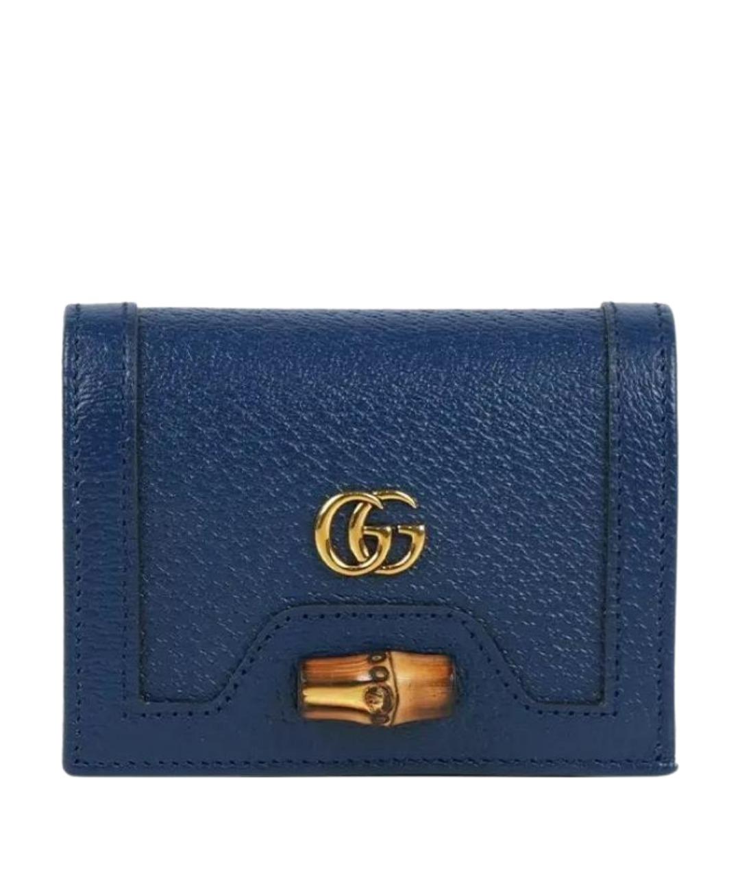 GUCCI Синий кожаный кошелек, фото 1