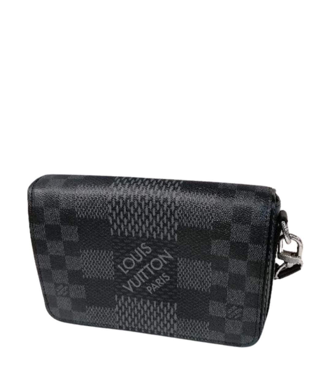 LOUIS VUITTON Антрацитовая сумка на плечо из канвы, фото 1