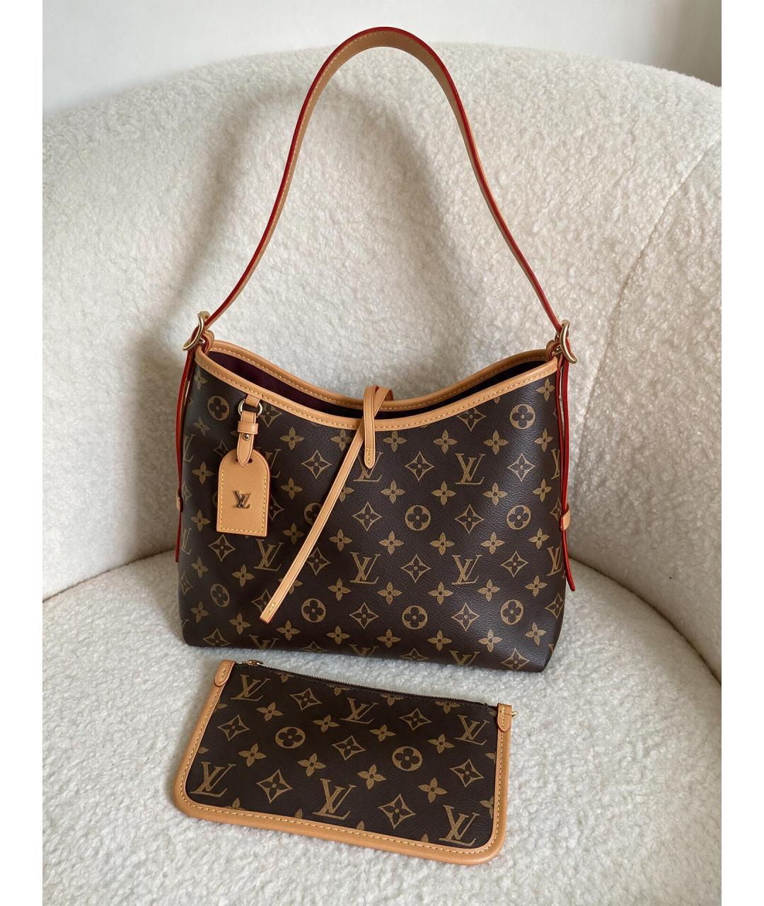 LOUIS VUITTON Коричневая сумка через плечо из канвы, фото 2