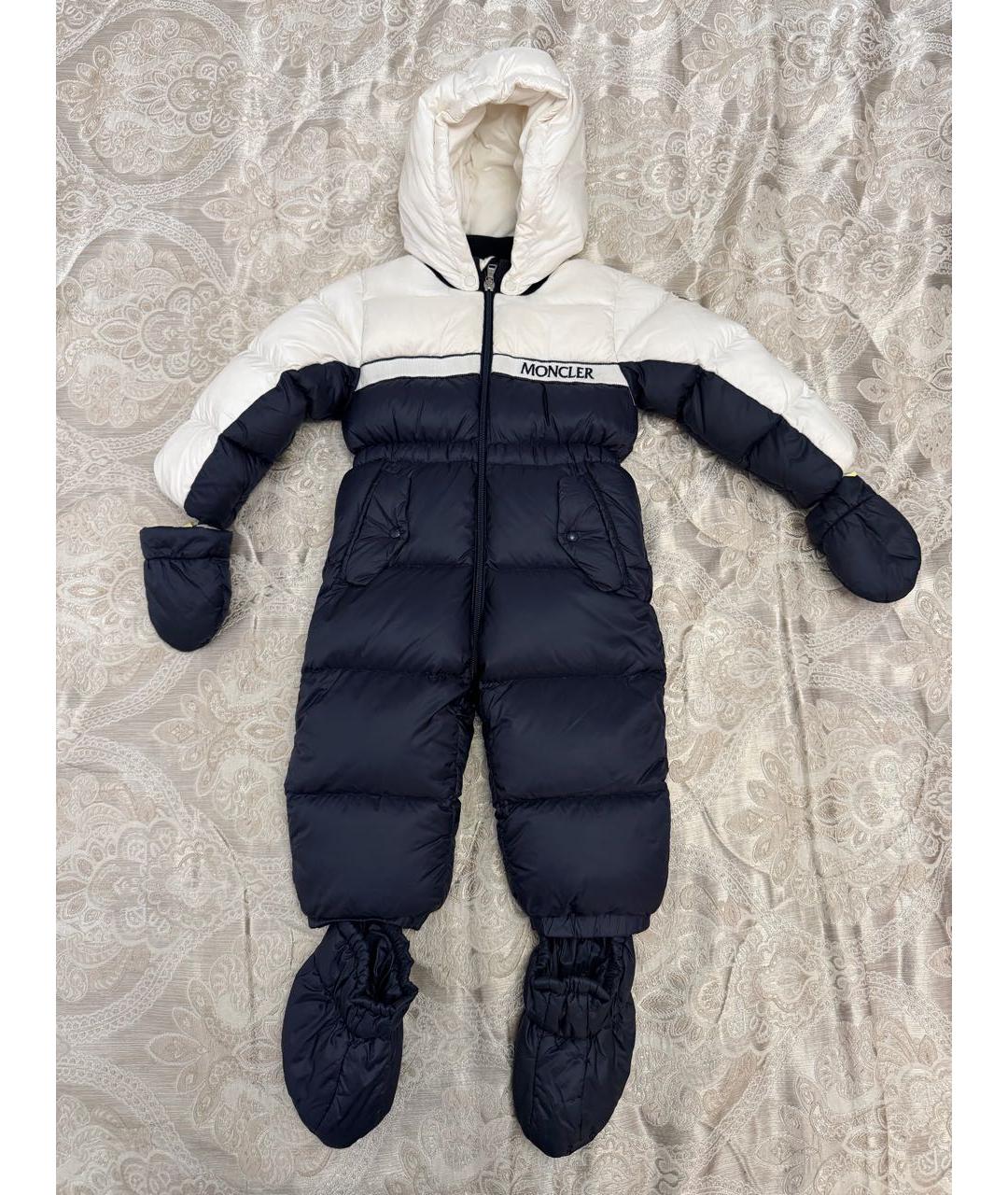 MONCLER Темно-синий комбинезон, фото 8