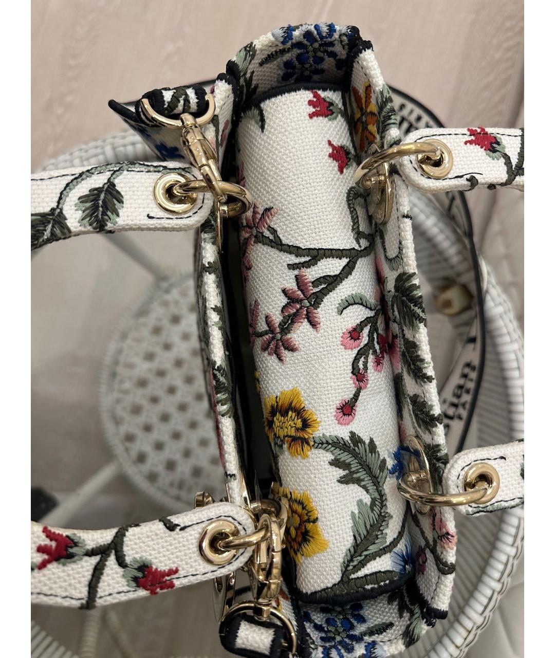 CHRISTIAN DIOR Бежевая жаккардовая сумка с короткими ручками, фото 6