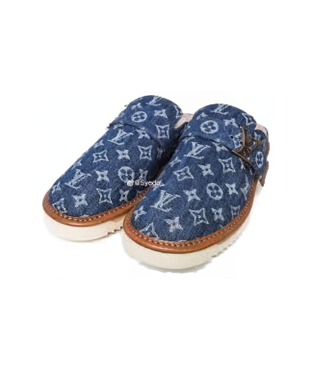 LOUIS VUITTON Синие слипоны, фото 4