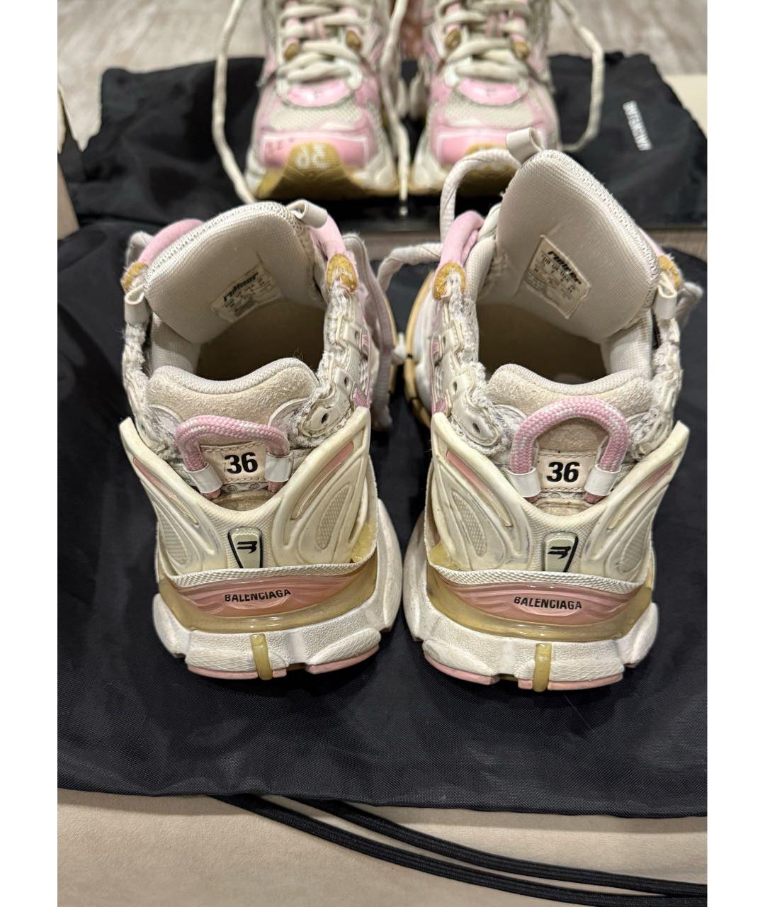 BALENCIAGA Розовые кожаные кроссовки, фото 4