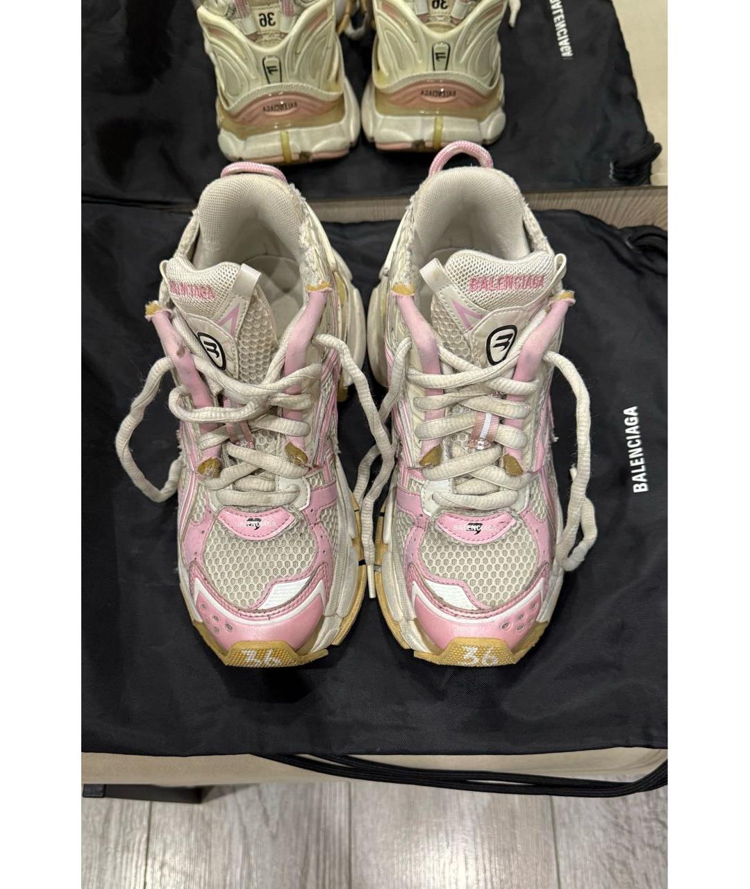 BALENCIAGA Розовые кожаные кроссовки, фото 3