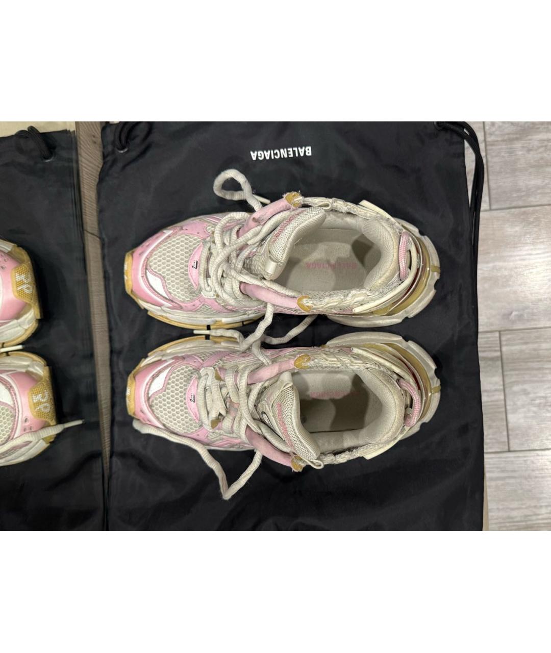 BALENCIAGA Розовые кожаные кроссовки, фото 2