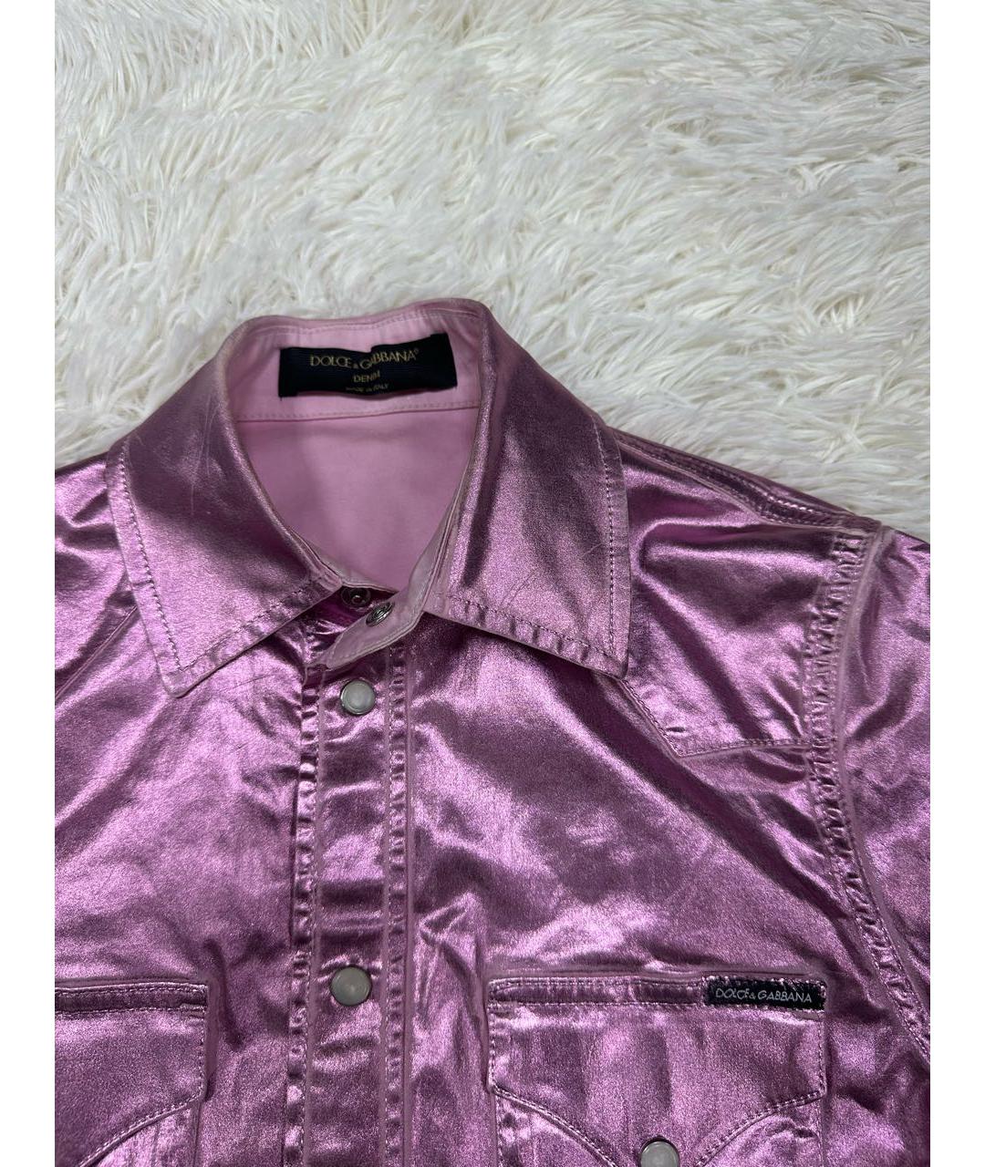 DOLCE&GABBANA Розовая рубашка, фото 4