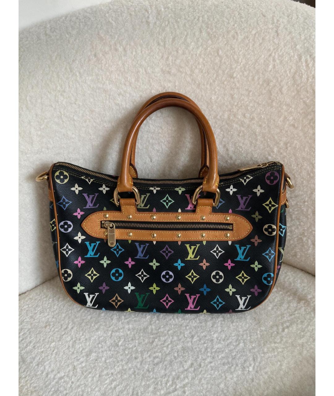 LOUIS VUITTON Черная сумка через плечо из канвы, фото 3