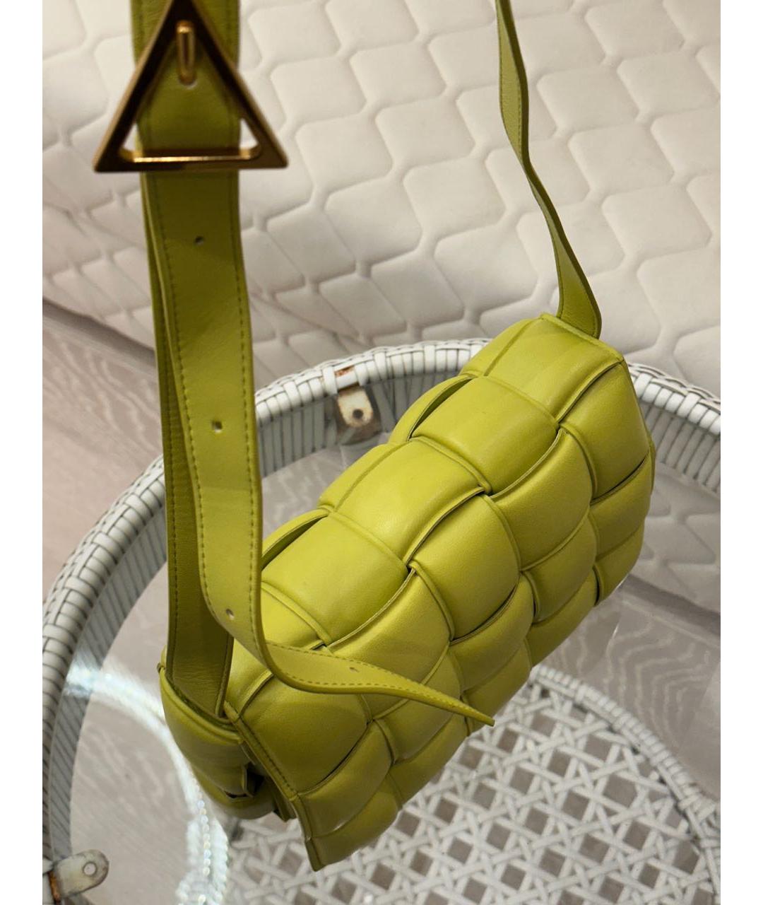 BOTTEGA VENETA Зеленая кожаная сумка с короткими ручками, фото 6