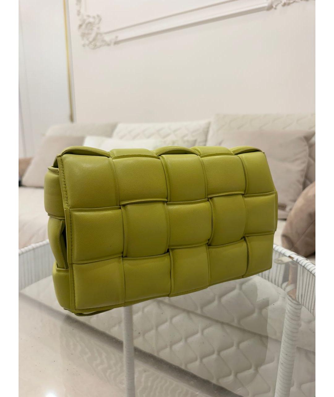BOTTEGA VENETA Зеленая кожаная сумка с короткими ручками, фото 2