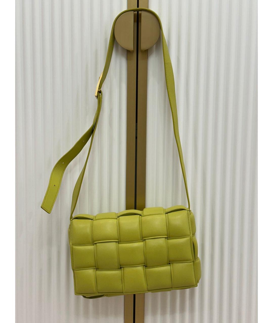 BOTTEGA VENETA Зеленая кожаная сумка с короткими ручками, фото 5