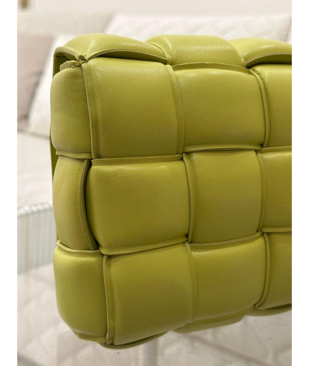 BOTTEGA VENETA Зеленая кожаная сумка с короткими ручками, фото 7