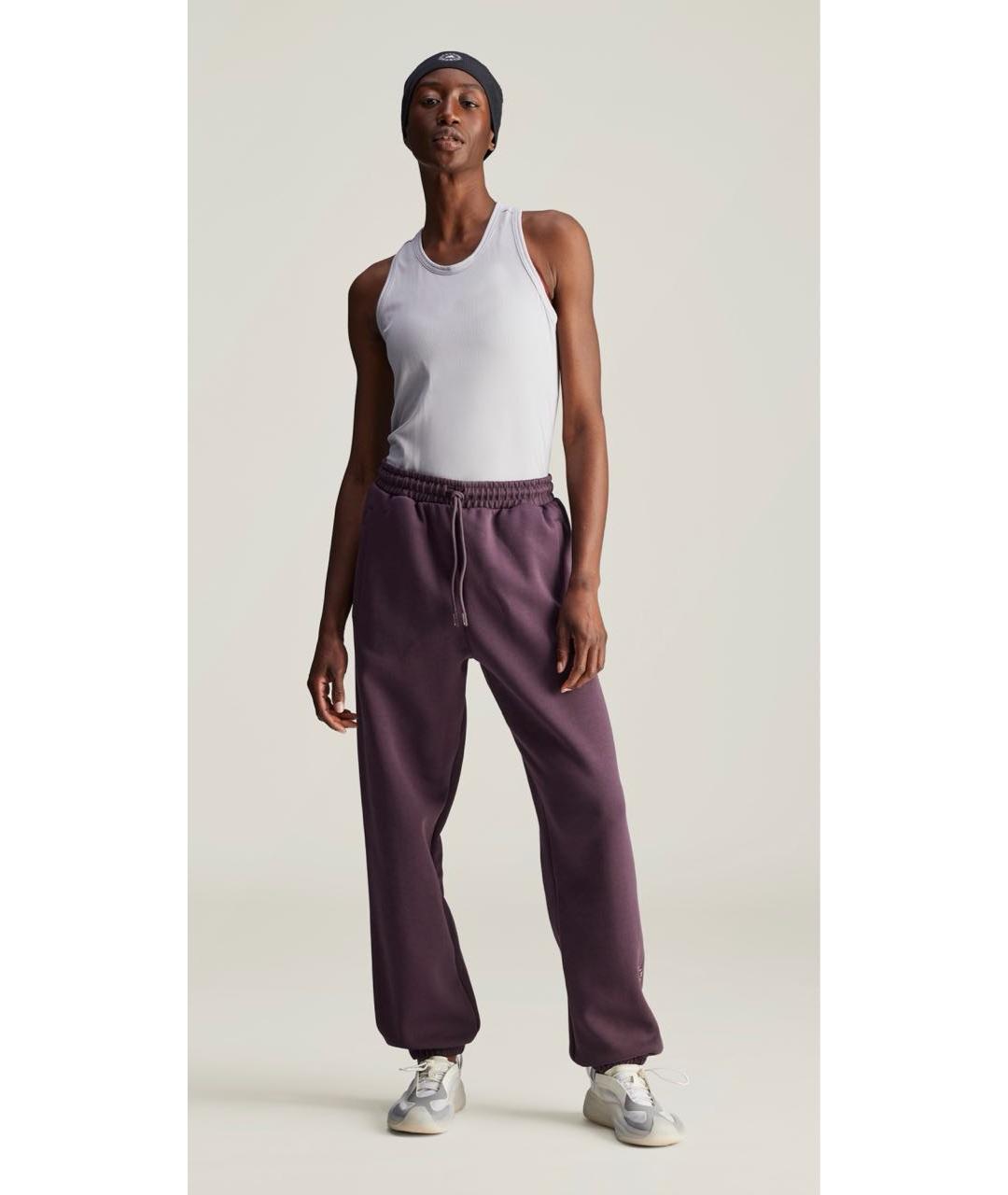 ADIDAS BY STELLA MCCARTNEY Фиолетовые хлопковые спортивные брюки и шорты, фото 2