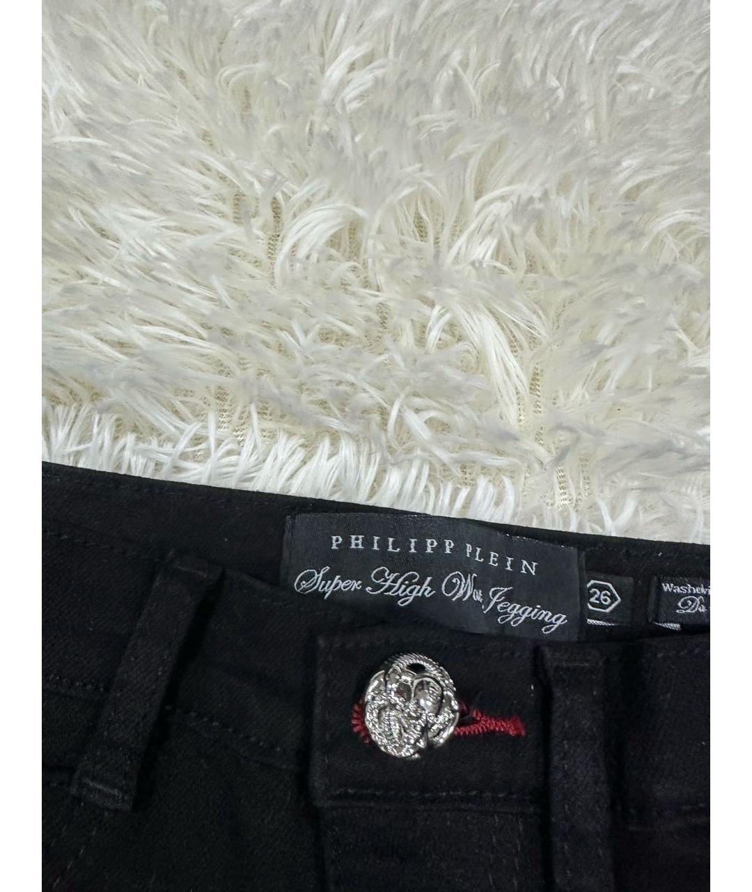 PHILIPP PLEIN Черные хлопковые джинсы слим, фото 4