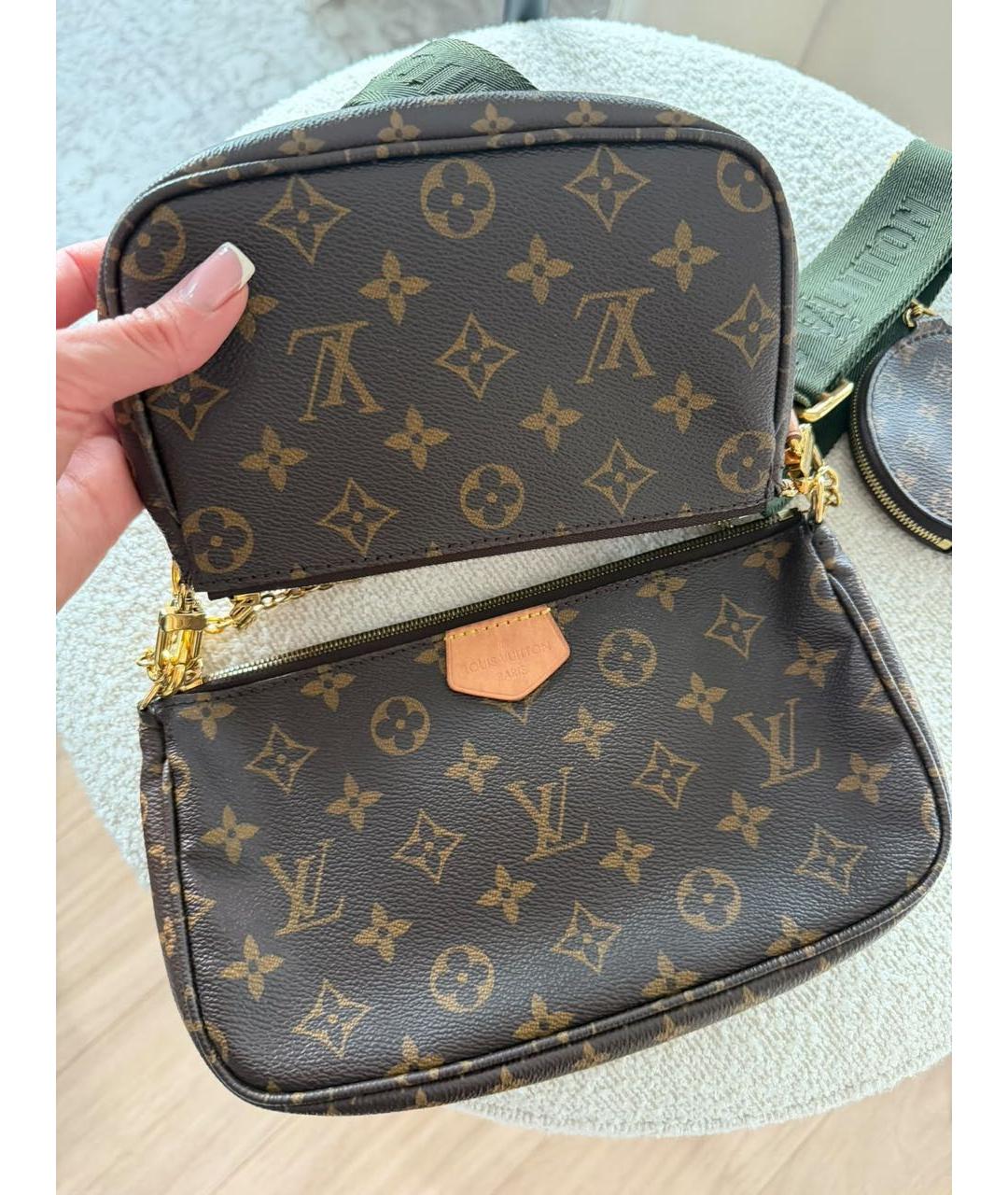 LOUIS VUITTON Коричневая сумка через плечо из канвы, фото 6