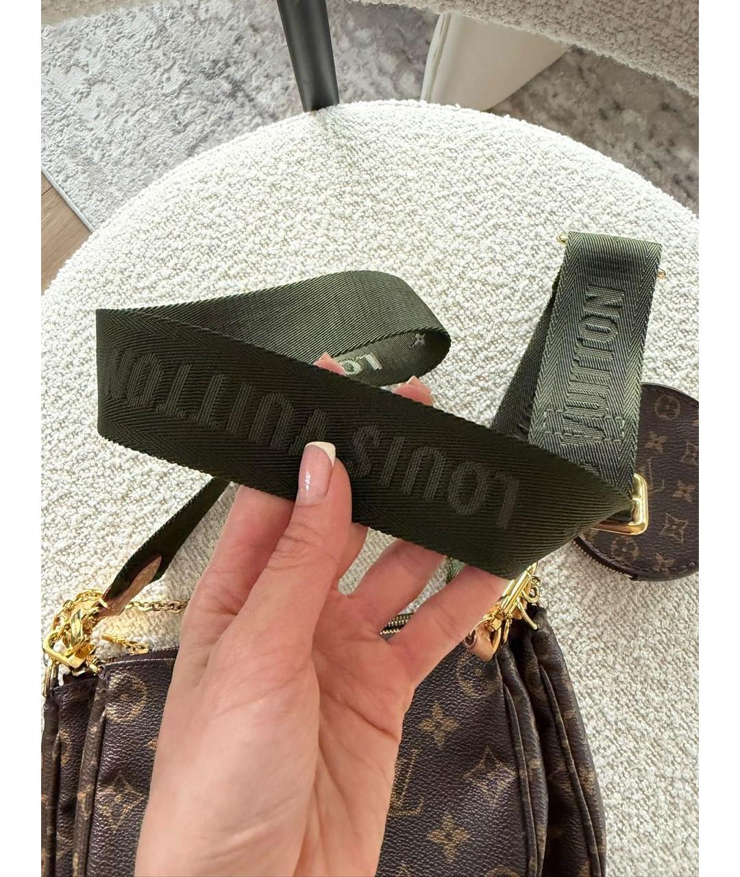LOUIS VUITTON Коричневая сумка через плечо из канвы, фото 3