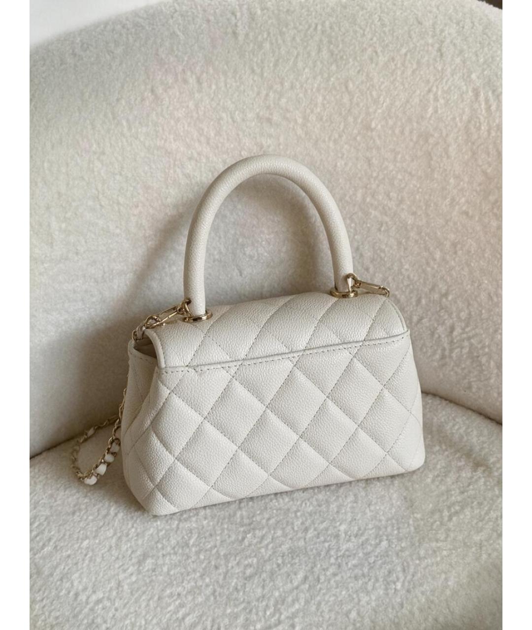 CHANEL Белая сумка через плечо, фото 2