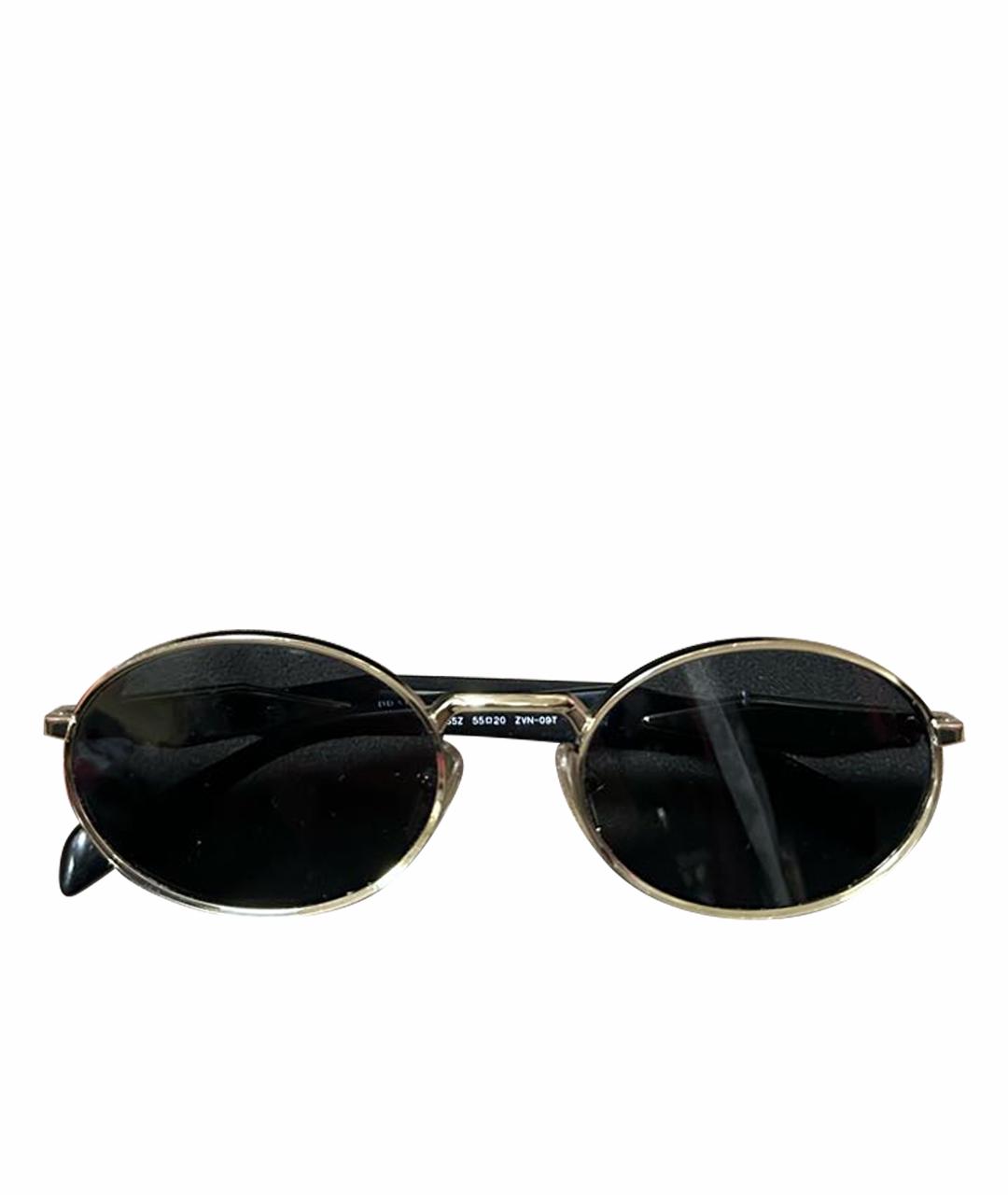 PRADA Антрацитовые металлические солнцезащитные очки, фото 1