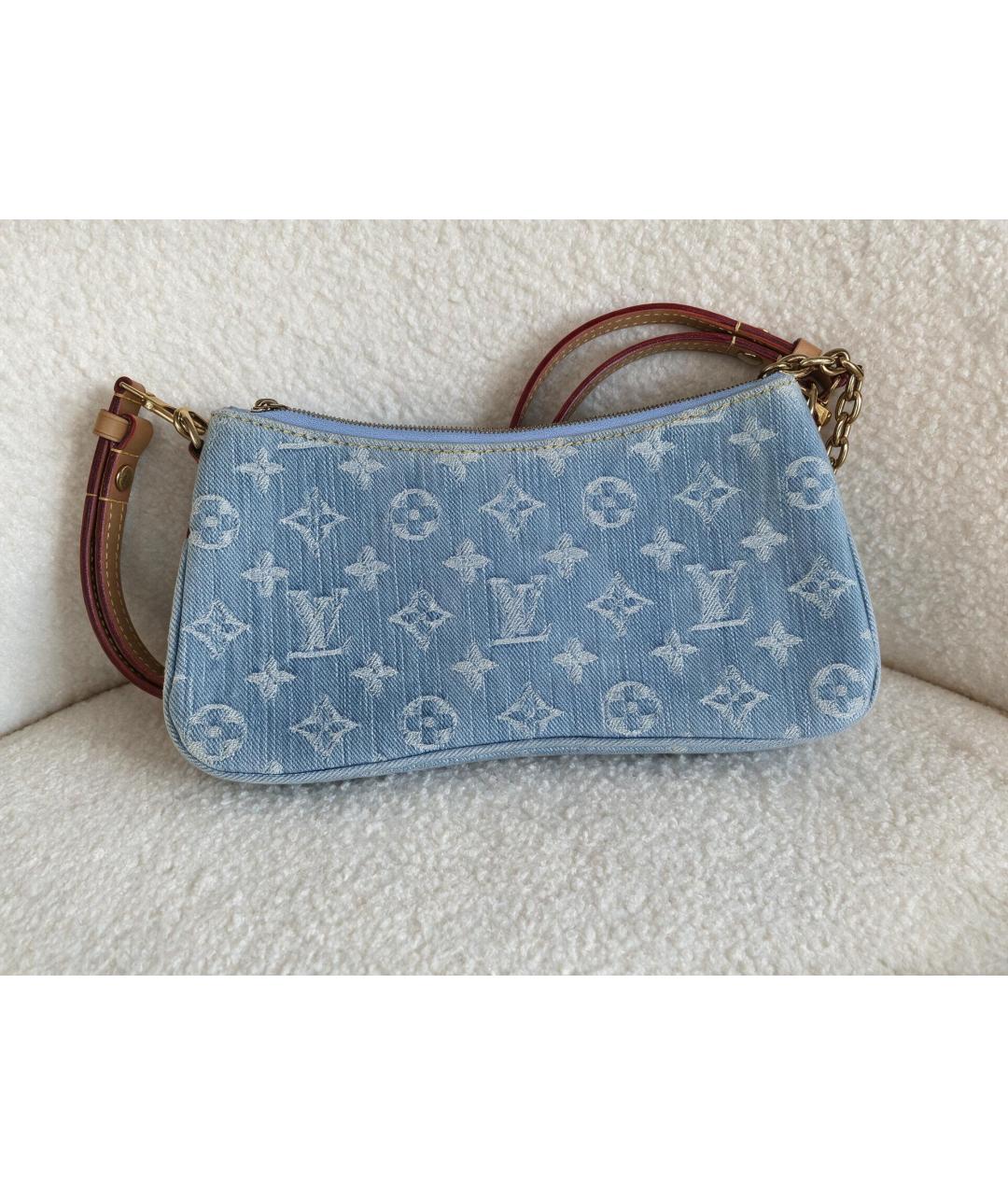 LOUIS VUITTON Голубая сумка через плечо, фото 3