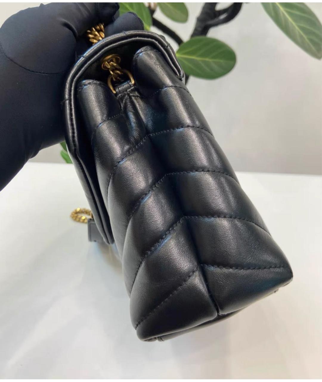 SAINT LAURENT Черная кожаная сумка через плечо, фото 4