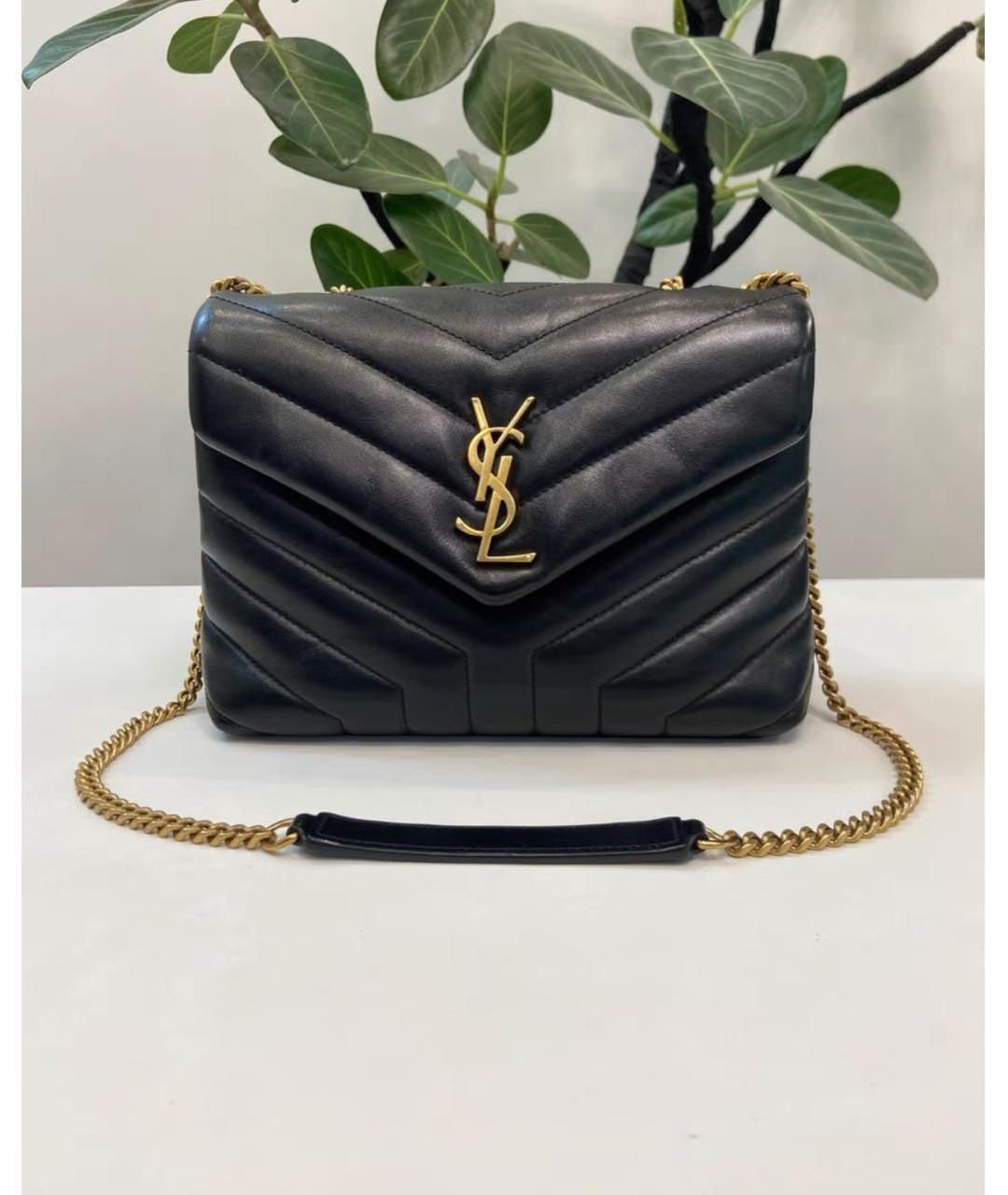 SAINT LAURENT Черная кожаная сумка через плечо, фото 9