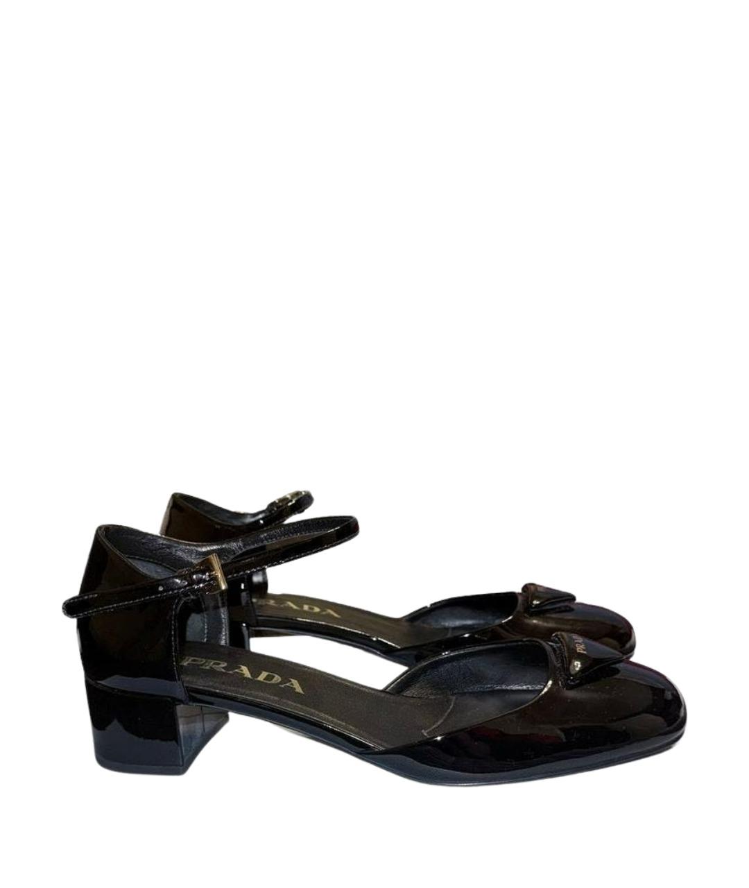 PRADA Черные туфли из лакированной кожи, фото 1