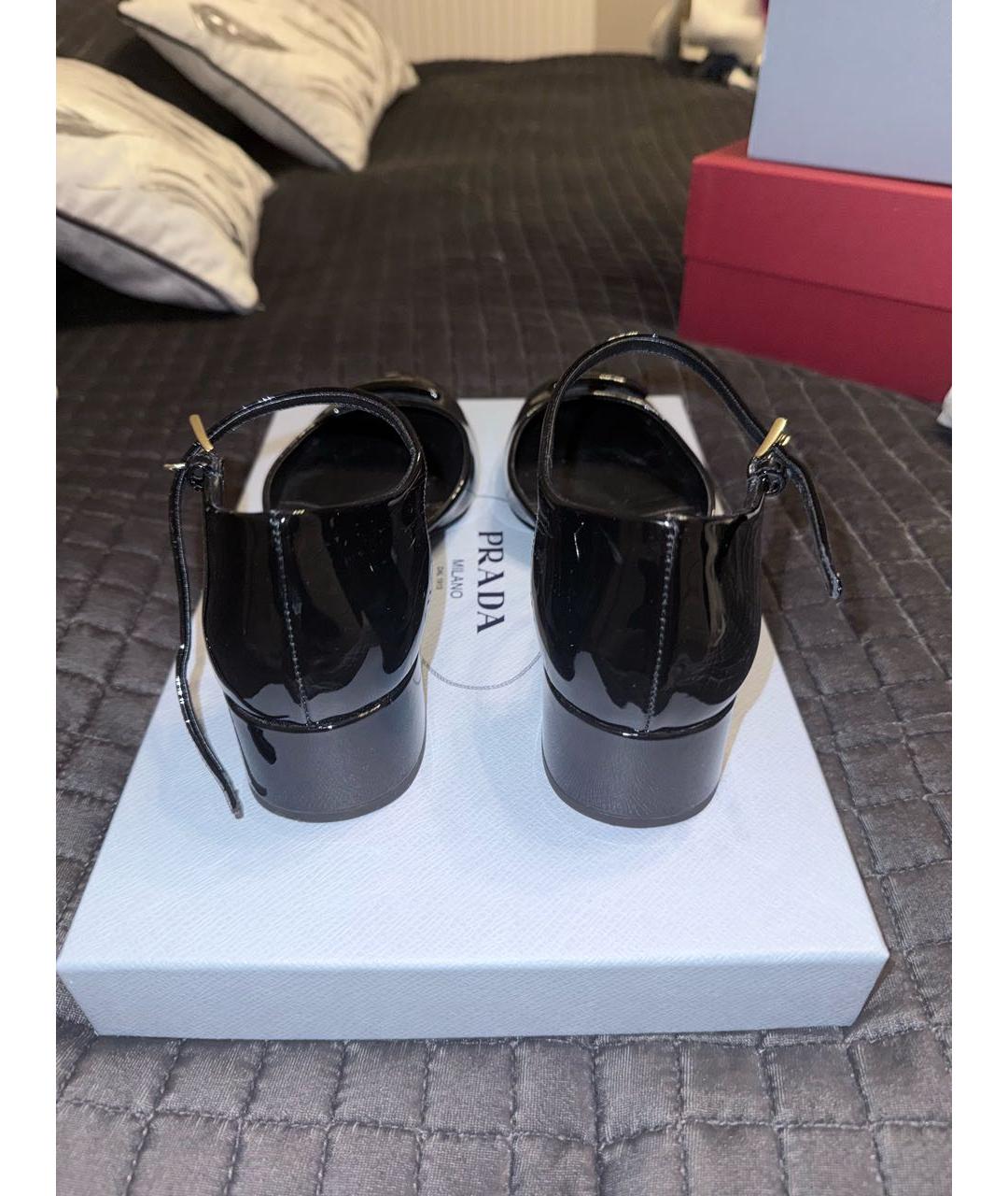 PRADA Черные туфли из лакированной кожи, фото 4
