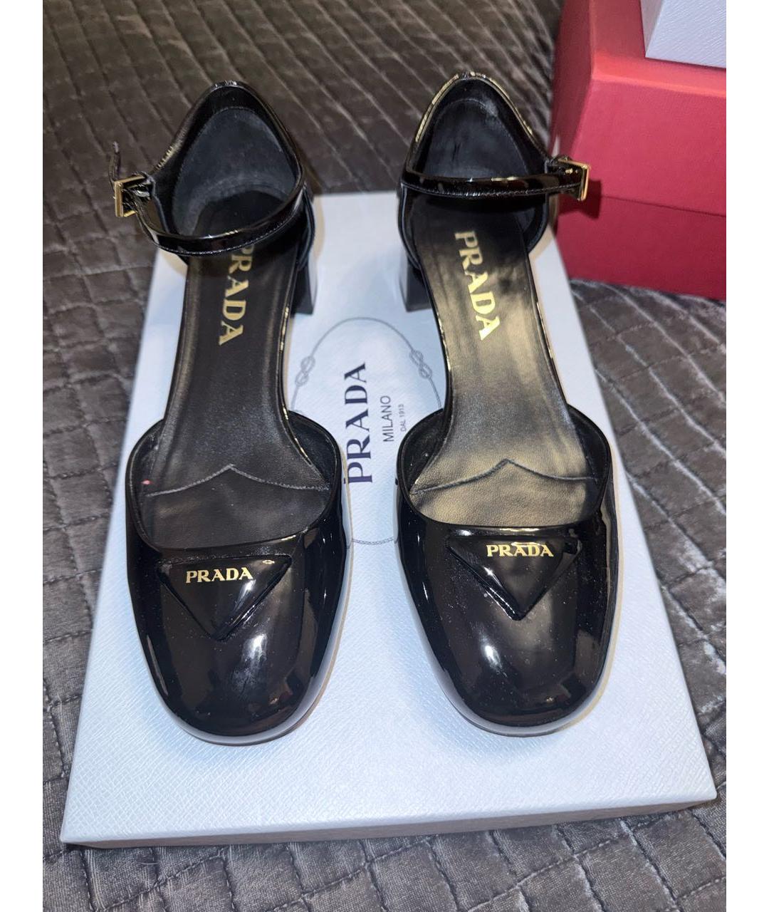 PRADA Черные туфли из лакированной кожи, фото 2
