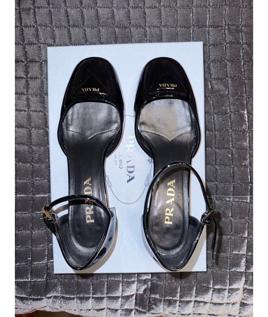 PRADA Черные туфли из лакированной кожи, фото 3